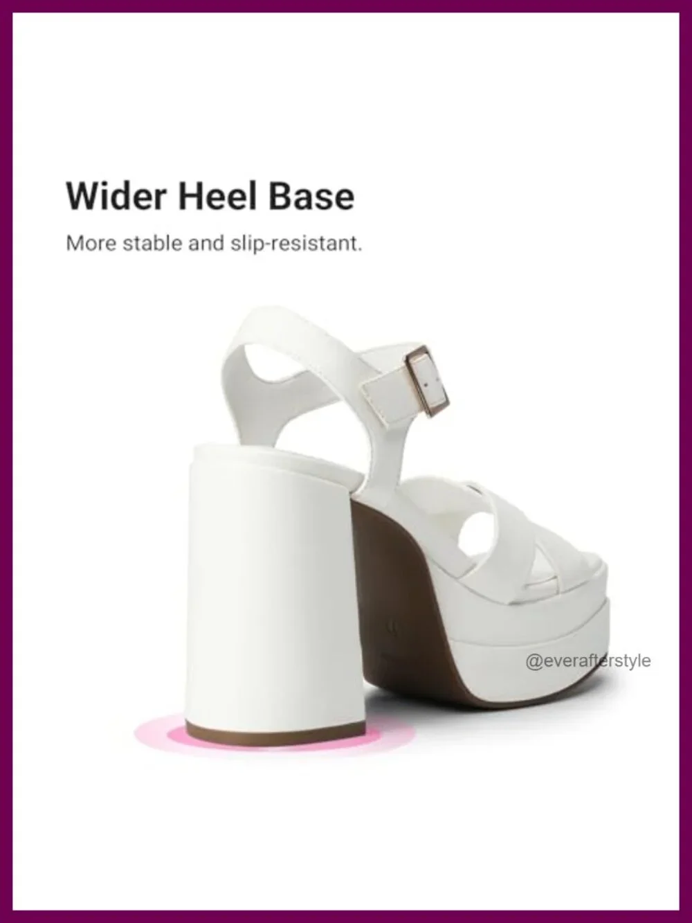 Platform Chunky Heels Square Open Toe Ankle Strap High Heeled Sandals